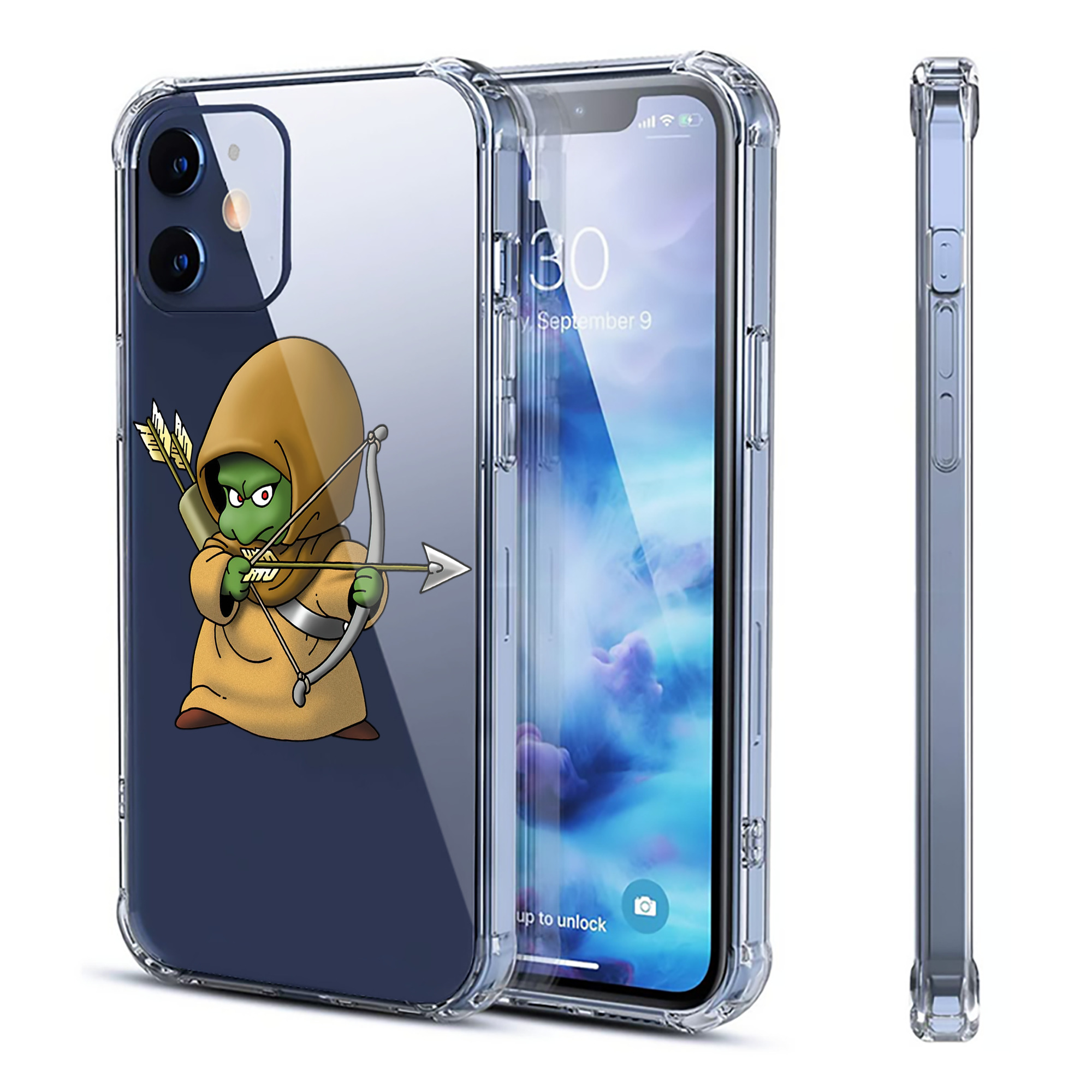 （画像用） ドラゴンクエスト Doragon Kuesuto Dragon Quest 【iPhone 12シリーズ対応】透明スマホケース（クリアソフトケース）